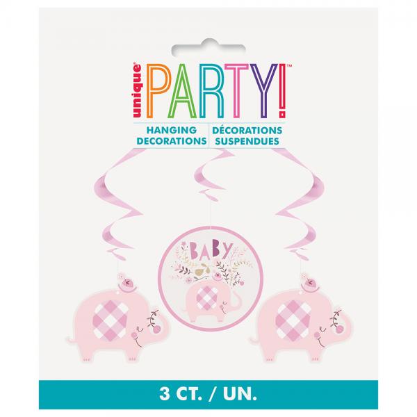 Babyshower Riippuvat Swirls Koristeet Norsu Pinkit