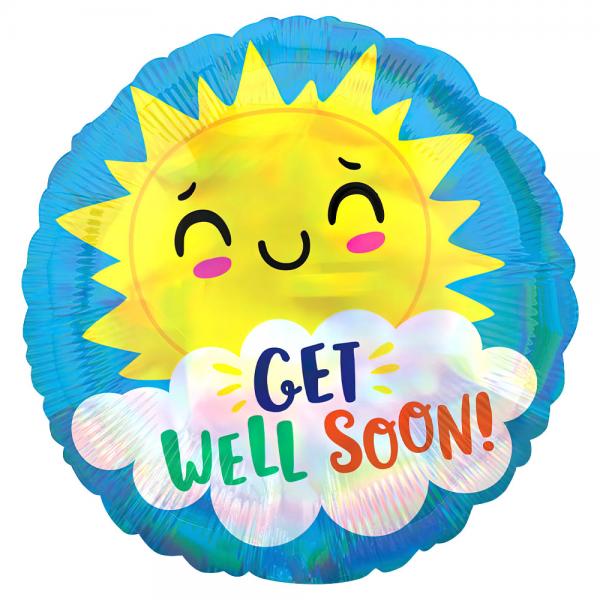 Folioilmapallo Get Well Soon Aurinko