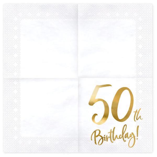 50th Birthday Lautasliinat Kulta