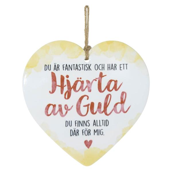 Hjärta av Guld Keraaminen Sydän
